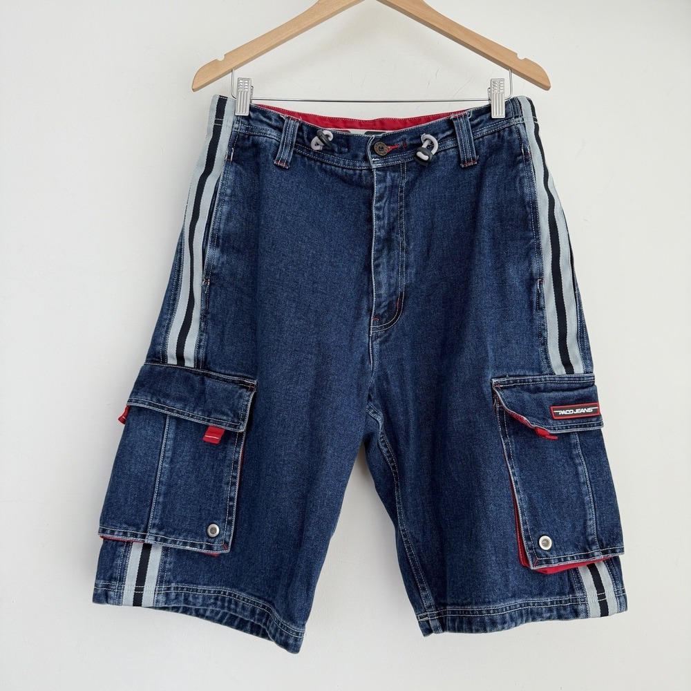 Paco Jeans Denim Shorts Mens 32 Vintage 90s Y2K Baggy Cargo Skater Streetwear